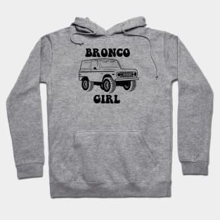 Bronco Girl 1966-1977 Black Print Hoodie